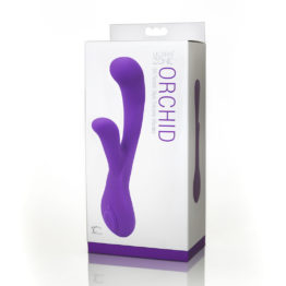 Orchid вибромассажер с клиторальным стимулятором, 9 функций, силикон UltraZone Orchid 9X Rabbit Style Silicone Vibrator, Purple