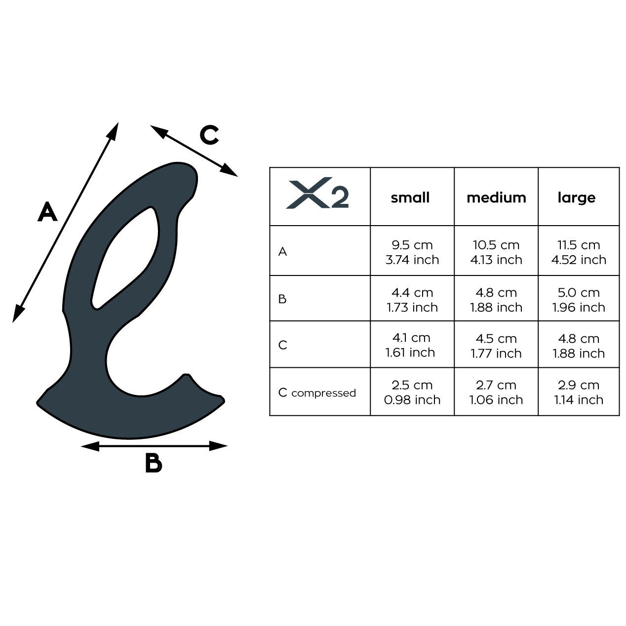 XPANDER X2, small, Nachtschwarz анальный расширитель для стимуляции  простаты — «Shop-Adler» Интим магазин в Адлере