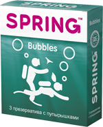 Презервативы SPRING™ Bubbles, 3 шт./уп. (с пупырышками)
