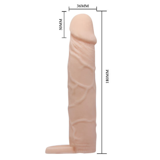 PrettyLove Penis sleeve 7 закрытая насадка реалистик на фаллос,удлинитель + 5см сочи адлер