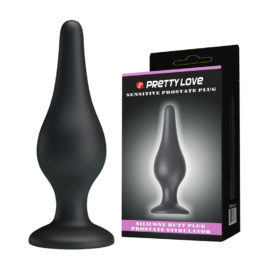PrettyLove Sensitive Prostate Plug Анальная пробка на присоске среднего размера