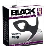 Анальная вибропробка-расширитель со сквозным отверстием в виде сердца Black Velvets Vibrating Plug