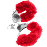 Наручники металл с красным мехом Original Furry Cuffs