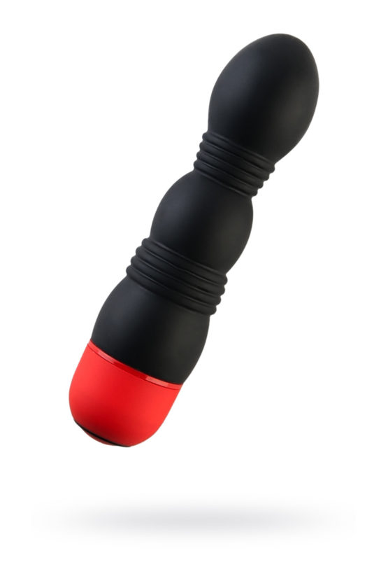 ВИБРАТОР TOYFA BLACK&RED, 10 РЕЖИМОВ ВИБРАЦИИ, СИЛИКОНОВЫЙ, КРАСНЫЙ, 11,4 СМ