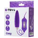 ВИБРОЯЙЦО С ПУЛЬТОМ УПРАВЛЕНИЯ TOYFA A-TOYS CONY, СИЛИКОН, ФИОЛЕТОВЫЙ